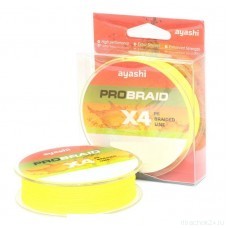 Шнур Pro Braid-X4 100м 0,20мм fluo yellow